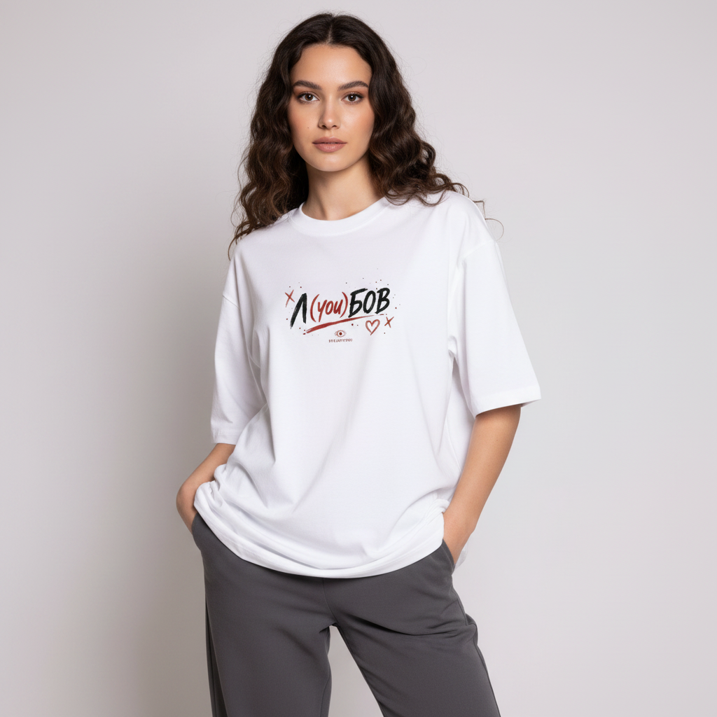 „Любовта я има.“ Oversized T-Shirt